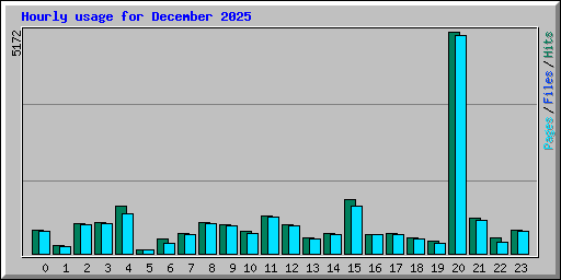 Hourly usage for December 2025