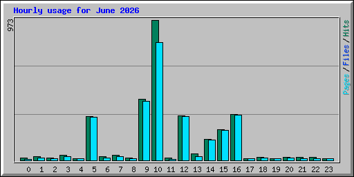 Hourly usage for June 2026